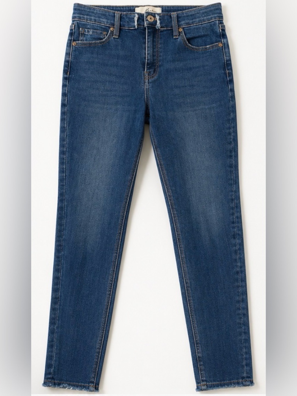 KanCan High Rise Skinny Jeans Raw Hem Stretch Denim Medium Wash Size 29